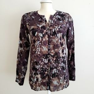 Massimo Mottle Brown & Blue Blouse